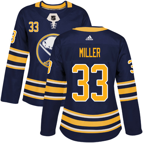 Adidas Sabres #33 Colin Miller Navy Blue Home Authentic Women's Stitched NHL Jersey